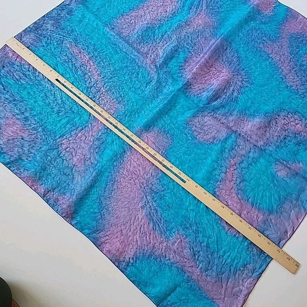 Handmade‎ Silk Chiffon Square Scarf 33